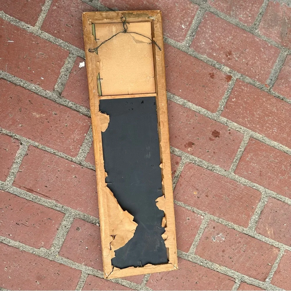 Vintage Victorian Wooden Framed Wall Mirror